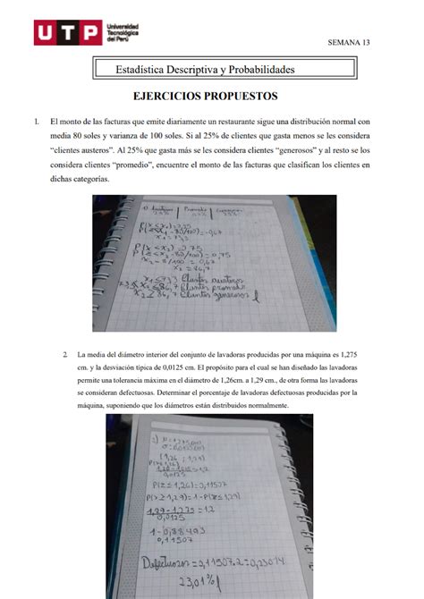 Taller Estadistica Estad Stica Descriptiva Y Probabilidades Studocu