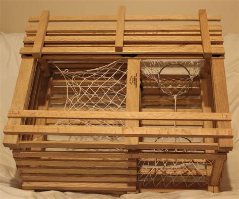 Maine Wooden Lobster Trap Replica Handcrafted Home Or Business Display