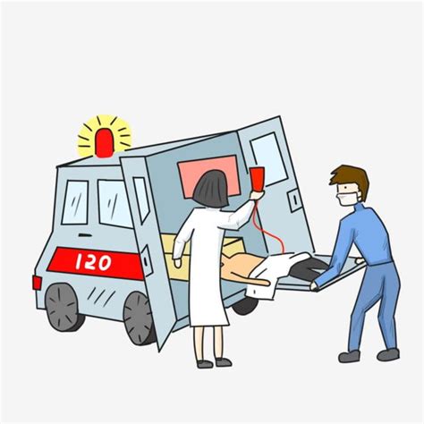 Ambulance Cartoon Clipart Vector, Ambulance Ambulance Line Draft Cartoon Cartoon Ambulance ...