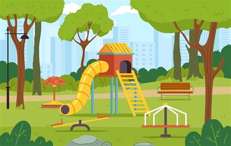 Parc De Jeux Pour Enfant Illustration De Conception Graphique De