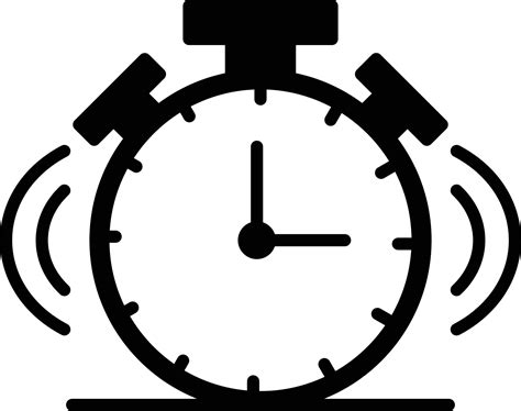 Alarm Clock Glyph Icon Vector Art At Vecteezy