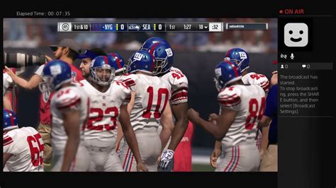 Madden 17 Nfl New York Giants Vs Seattle Seahawks Youtube