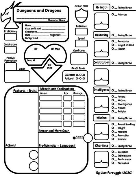 Dnd 5e Character Sheet Simple