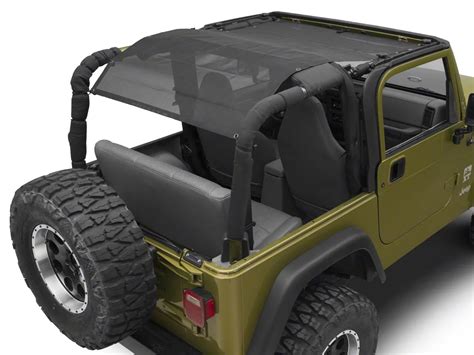 TruShield Jeep Wrangler Full Width Mesh Bikini Top Black J140386 97