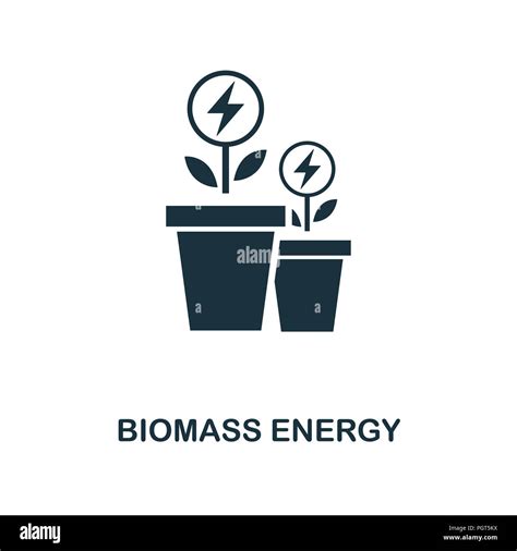 Biomass Energy Icon Monochrome Style Design From Power And Energy