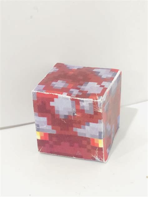 Pixel Papercraft Redstone Cube Minecraft Dungeons