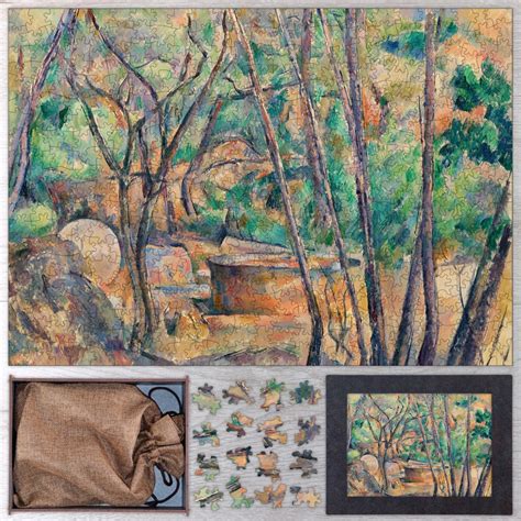 Millstone And Cistern Under Trees Wooden Jigsaw Puzzle By Paul Etsy