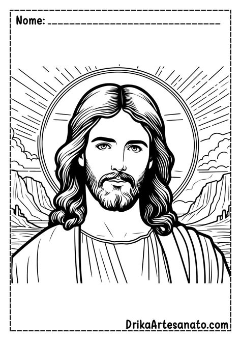 50 Desenhos de Jesus para Colorir Grátis em PDF