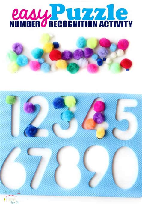 Easy Puzzle Number Recognition Activity For Kids