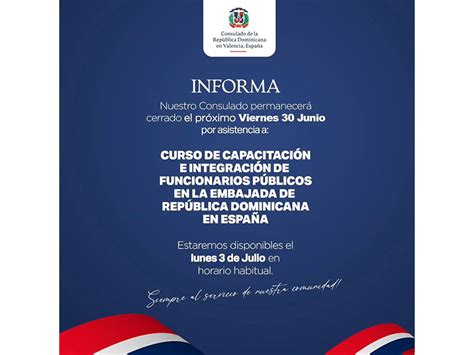 Nuestro Consulado permanecerá cerrado el próximo Viernes 30 de Junio