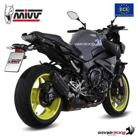 Mivv Exhaust Slip On Suono Approved Black Steel Yamaha Mt