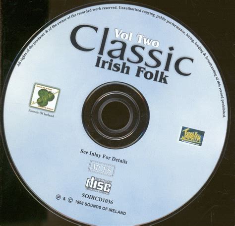 Various Artists Classic Irish Folk Volume Two Cd Uk Javelin