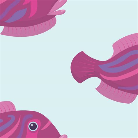 Silhouette of a pink tropical fish. Seamless pattern. Vector ...