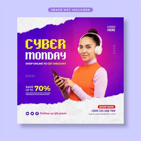 Premium Psd Cyber Monday Social Media Post Banner Template