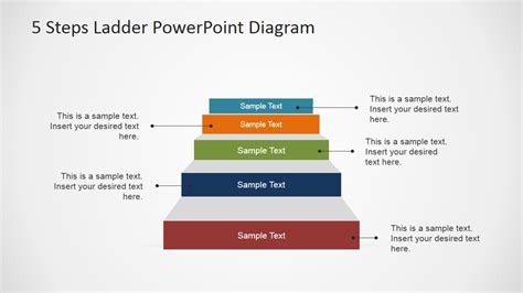 5 Steps Ladder PowerPoint Diagram - SlideModel