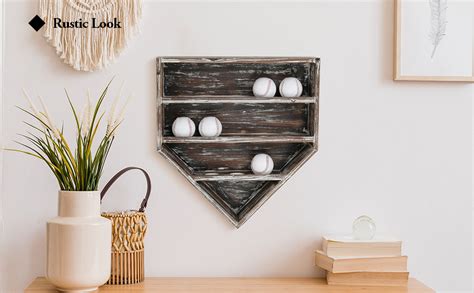 Amazon MyGift Torched Wood Wall Hanging Collectible Baseball