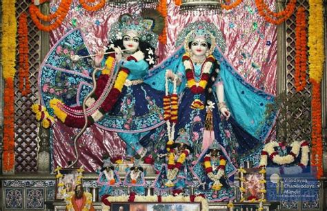 The Altar At Vrindavan Chandrodaya Mandir Radha Krishna Photo Lord