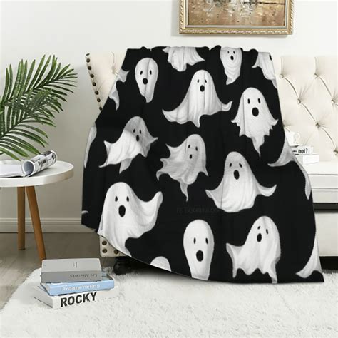 ARISTURING Halloween Throw Blankets Funny Ghost Cute Halloween Spooky