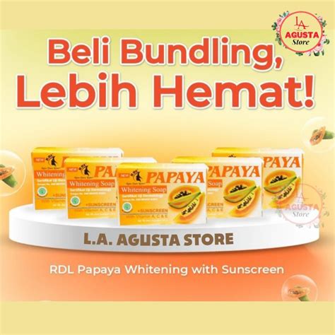 Jual Sabun Rdl Papaya Whitening Original With Sunscreen Bpom Pieces