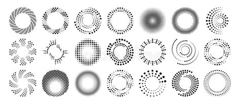 radial dot gradients stock illustrations  radial dot gradients