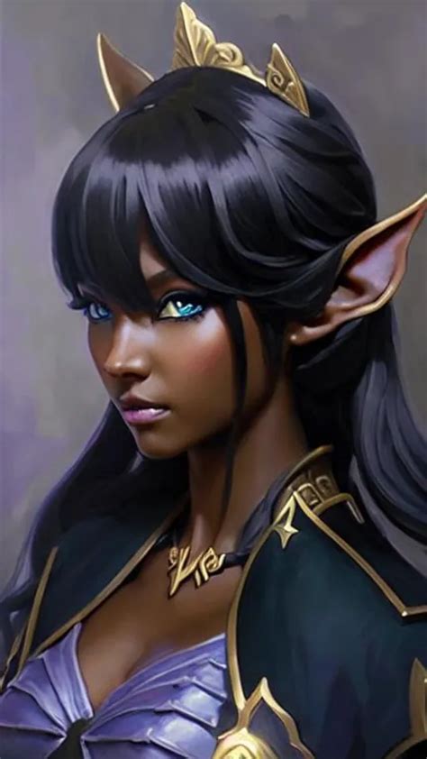 Fantasy Concept Art Of A Elf Girl Character With Bl