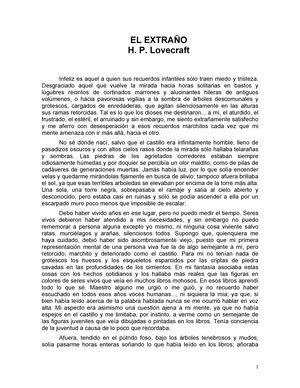 El Horror De Dunwich Autor H P Lovecraftel Epitafio De Seikilos Es