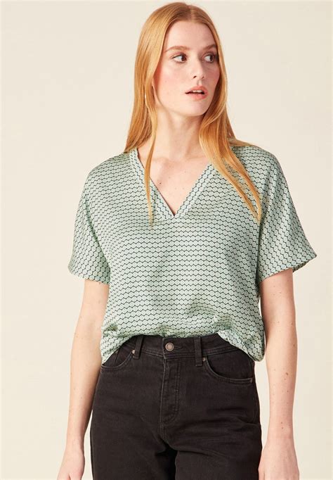 Bonobo Jeans Mit Kurzen Ärmeln Blouse Vert Zalando Fr