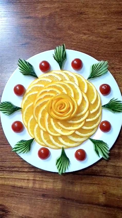 Orange Flower Garnishing Idea Food Artofit