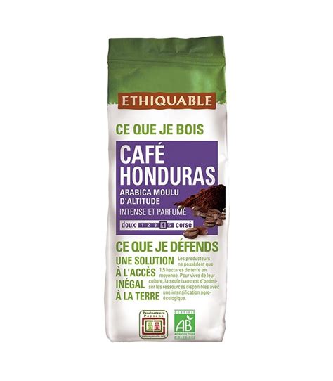 Caf Honduras Moulu Bio Quitable G Ethiquable