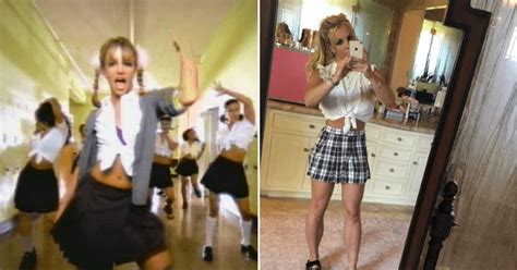 Britney Spears stuns in pleated skirt as she recreates iconic 'Baby One ...