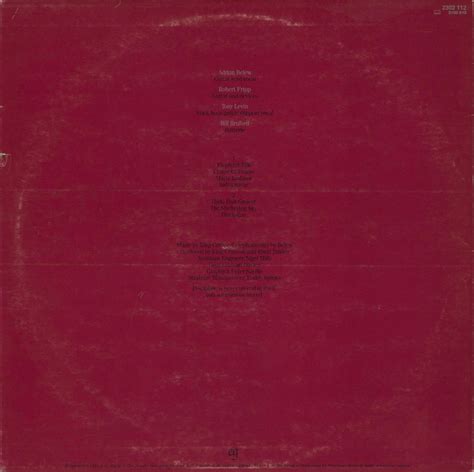 King Crimson Discipline Australian Vinyl Lp —