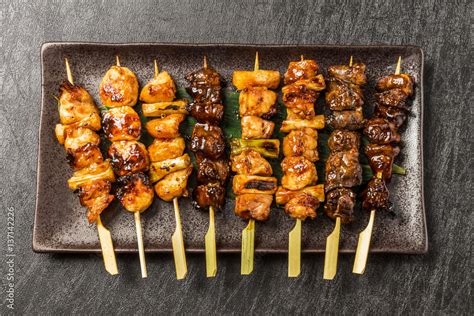 やきとり Yakitori Japanese Chicken Barbecue 스톡 사진 Adobe Stock