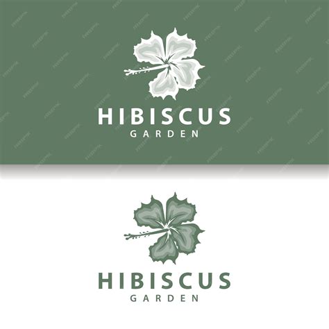 Premium Vector Hibiscus Logo Simple Fresh Natural Flower Design