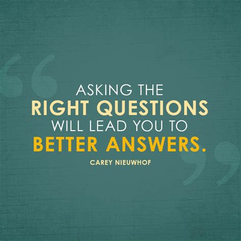 Asking The Right Questions Will Lead You To Better Answers SermonQuotes