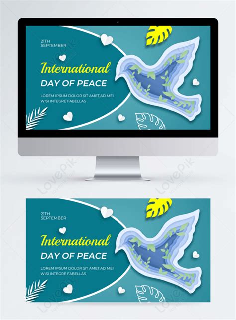 International Day Of Peace Dove Banner Template Imagepicture Free