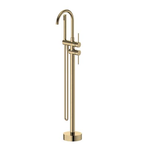 Faro Brushed Gold Floorstanding Bath Shower Mixer Tap Leader