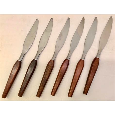 Vintage Wood Handle Steak Knives Chairish