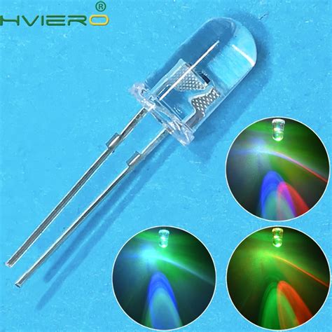 X F Mm Round Slow Rgb Fast Rgb Flash Diode Led Rainbow Multi Color