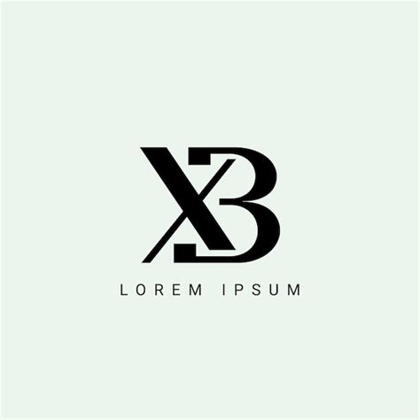 Premium Vector Letter Xb And Bx Monogram Initial Logo Geometric