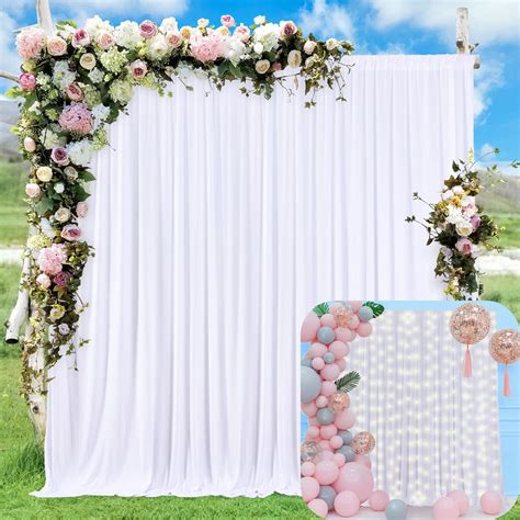 Buy White Backdrop Curtain For Parties Photo Backdrop Wedding Baby