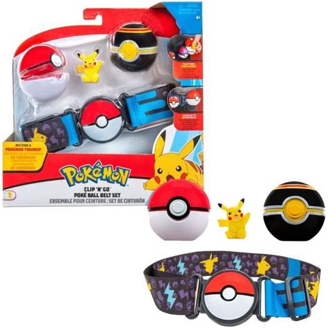 BANDAI Pokémon 1 ceinture Clip N Go 1 Poké Ball 1 Luxe Ball et