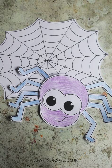 Cut And Paste Spider Craft Template Free Printable Pdf In