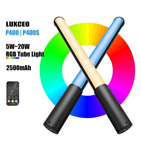 LUXCEO P400 P400S LED RGB Video Light Stick 5W 20W Handheld Photography