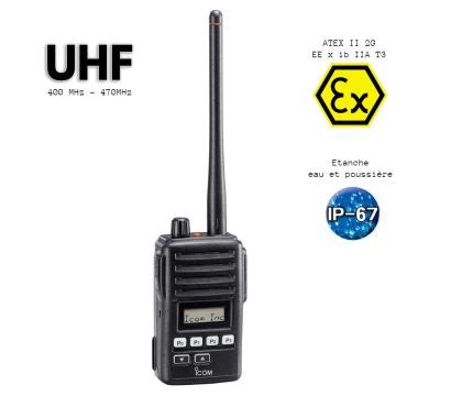 ICOM IC F61 Atex UHF Talkie Walkie Avec Licence IC F61ATEX