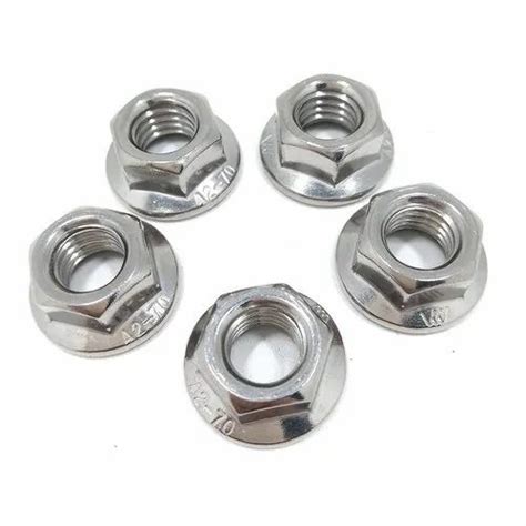 Hexagonal Stainless Steel Flange Nuts Thickness Mm At Rs Piece In