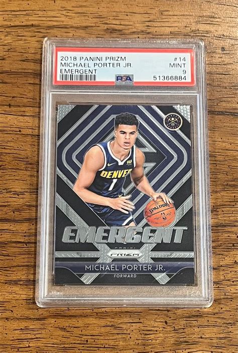 Michael Porter Jr 2018 Prizm Emergent 14 PSA 9 Mint Rookie RC Denver