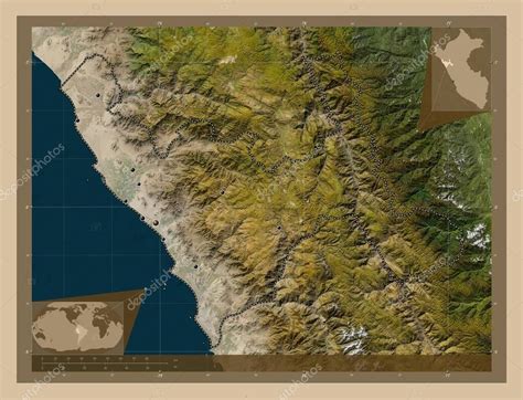 La Libertad Region Of Peru Low Resolution Satellite Map Locations Of