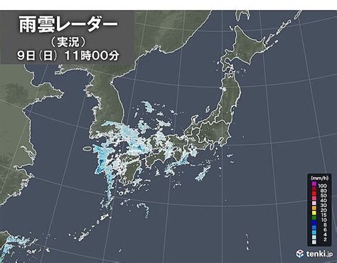 九州～東海の所々に雨雲 今夜は激しい雨や雷雨も 午後は雨エリア東へ広がる ライブドアニュース