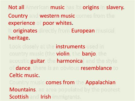 PPT - Country Music: Origins and Influence from European Heritage