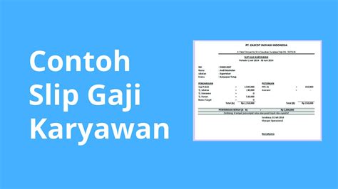 Contoh Slip Gaji Karyawan Beserta Komponennya